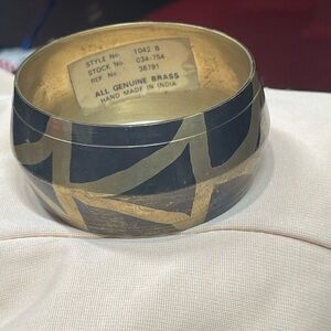 Vintage All Genuine Brass hand made in India cuff bracelet, good condition
